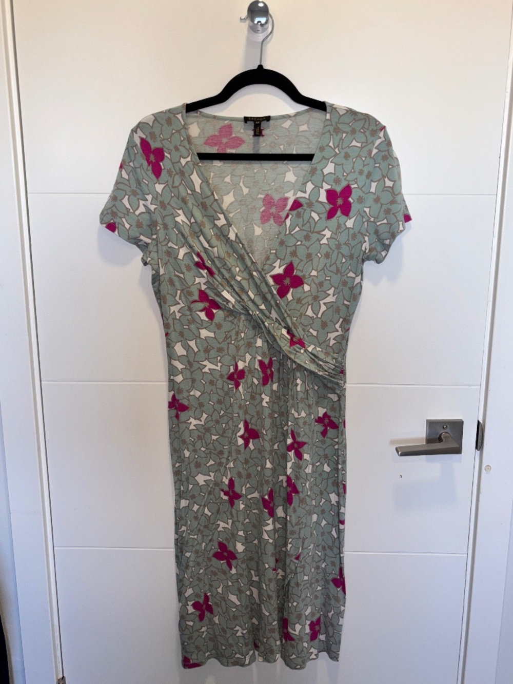 Escada Floral Wrap Dress Size Large
